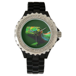Gecko Lizard Rainbow Färg Watch Armbandsur