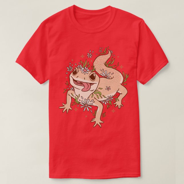 Gecko Lizard Reptile Aesthetic T Shirt (Design framsida)