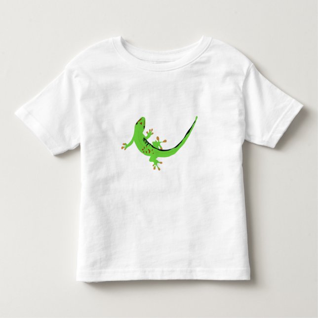 Gecko Lizard Reptile Illustration T Shirt (Framsida)