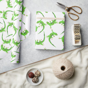 Gecko Lizard Reptile Mönster Presentpapper