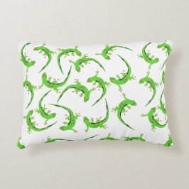 Gecko Lizard Reptile Mönster Prydnadskudde