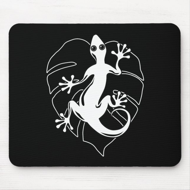 Gecko Lizard Silhouette Musmatta (Framsidan)