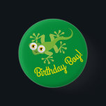 Gecko Lizards Birthday Boy Party Cute Kids Knapp<br><div class="desc">Den vackra gecko lizards färgstarka söta födelsedag party är perfekt för ett barn som kärlek reptiler för sin födelsedagsfest firande! Anpassa texten för att göra den till en egen. Det moderna utseendet och känslan är perfekten för att fira din lilla som kärlek lizards och djur på sin första födelsedag eller...</div>