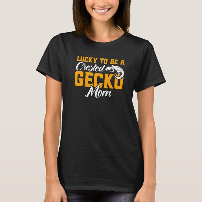 Gecko Lucky som bestred Gecko Mamma T Shirt (Framsida)