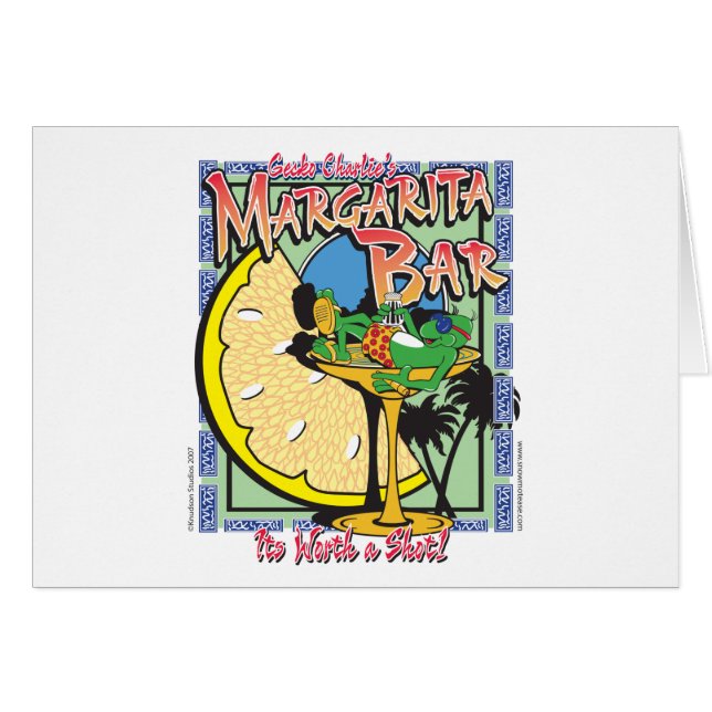 Gecko-margarita-LIMEDESIGN Hälsningskort (Framsidan Horizontal)