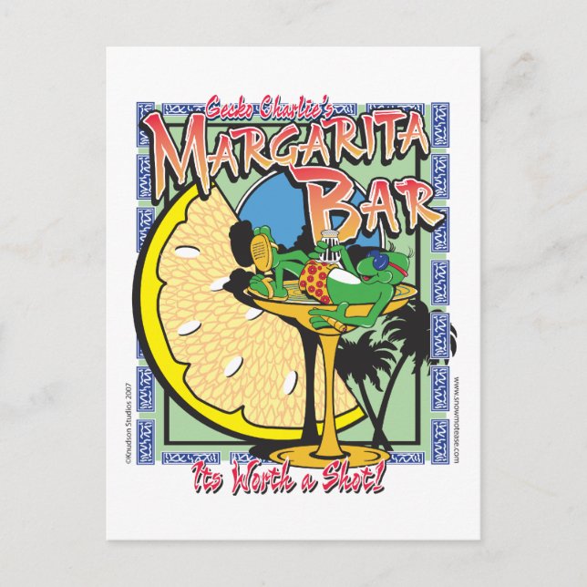 Gecko-margarita-LIMEDESIGN Vykort (Framsida)