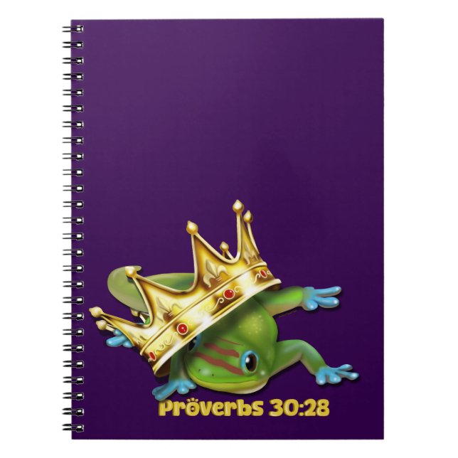 Gecko med krona—Proverbs Anteckningsbok (Framsidan)