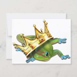 Gecko med krona vykort