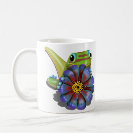 Gecko med Zinnia Kaffemugg