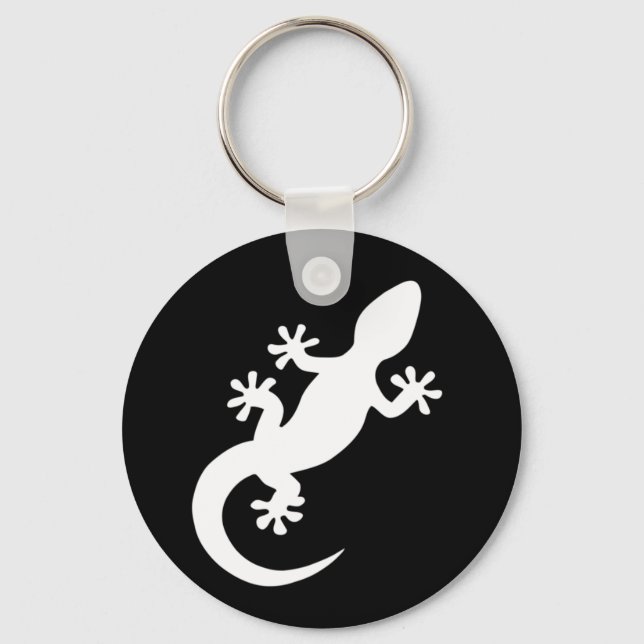 Gecko noir et blanc nyckelring (Framsida)