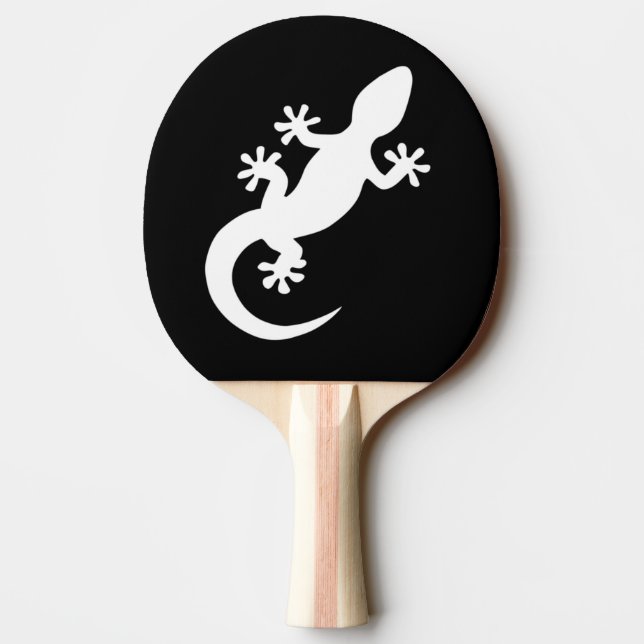 Gecko noir et blanc pingisracket (Baksidan)