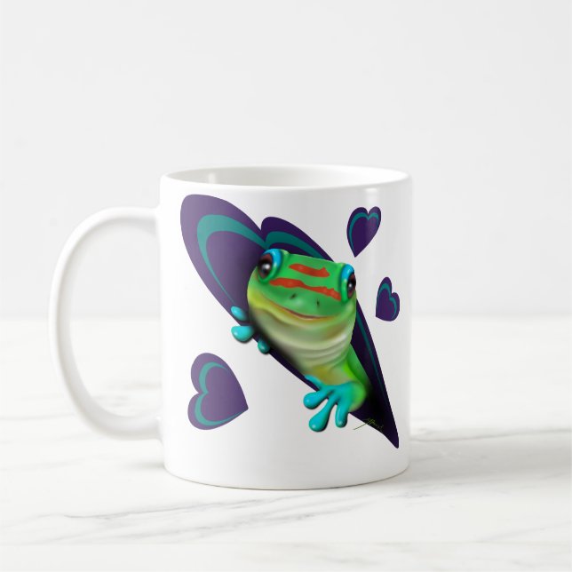 Gecko och Hearts Kaffemugg (Vänster)