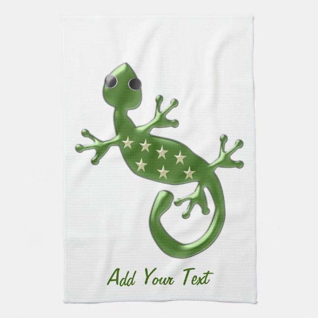 Gecko ödla design kökshandduk (Vertikal)