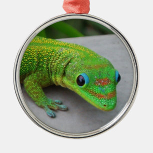 Gecko Ornament för dammdagen i guld