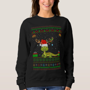 Gecko Reindeer Santa Hat Matching Ugly Gecko Chri T Shirt