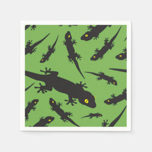 Gecko Reptile Bright Grönt Liaping Lizard Pappersservett