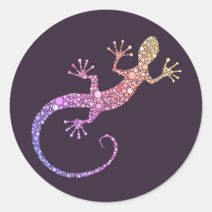 Gecko Runt Klistermärke