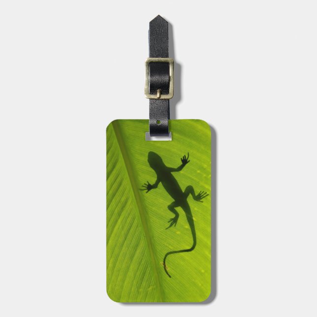 Gecko Silhouette Bagagebricka (Vertikal Framsida)