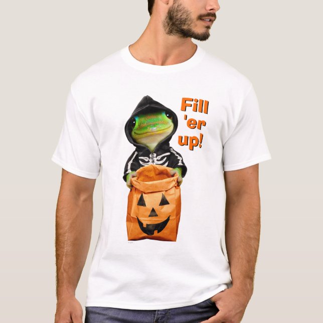 Gecko Skeleton T Shirt (Framsida)