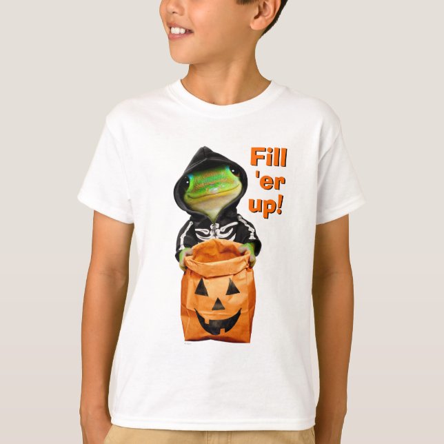 Gecko Skeleton T Shirt (Framsida)