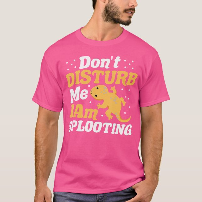 Gecko Sleeping Lizard Crested Leopard Gecko T Shirt (Framsida)
