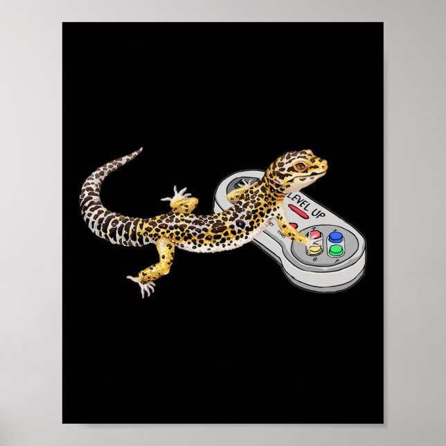 Gecko Spela upp spelguiden &amp; Reptiles Gam Poster (Framsidan)