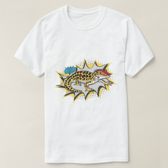 Gecko Stil Leopard Gecko T Shirt (Design framsida)