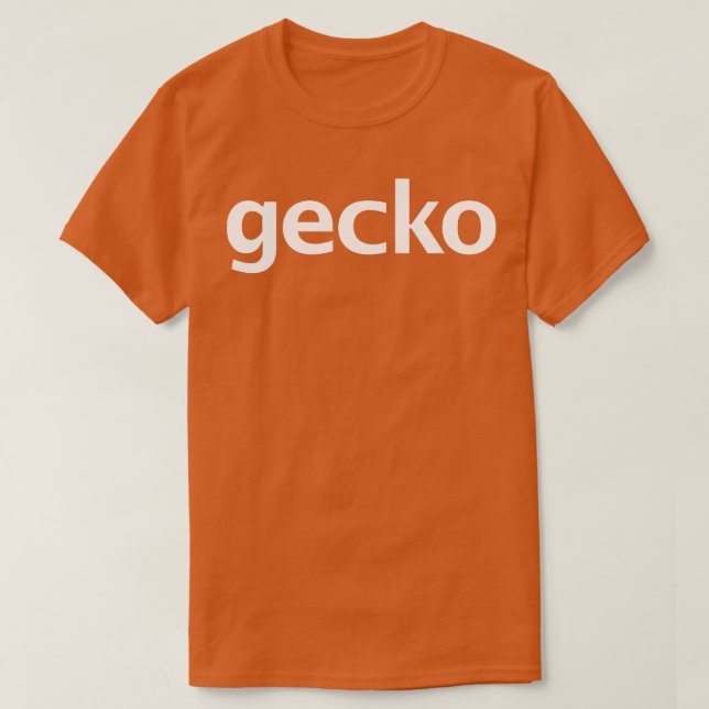 Gecko vit texttypgrafi t shirt (Design framsida)