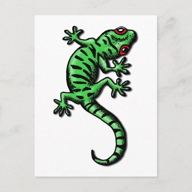 gecko vykort (Framsida)