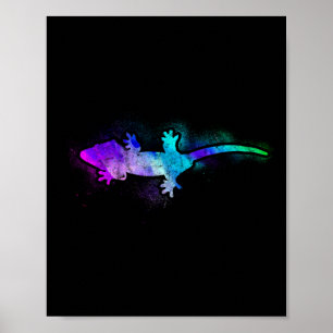 Gecko Watercolor Poster