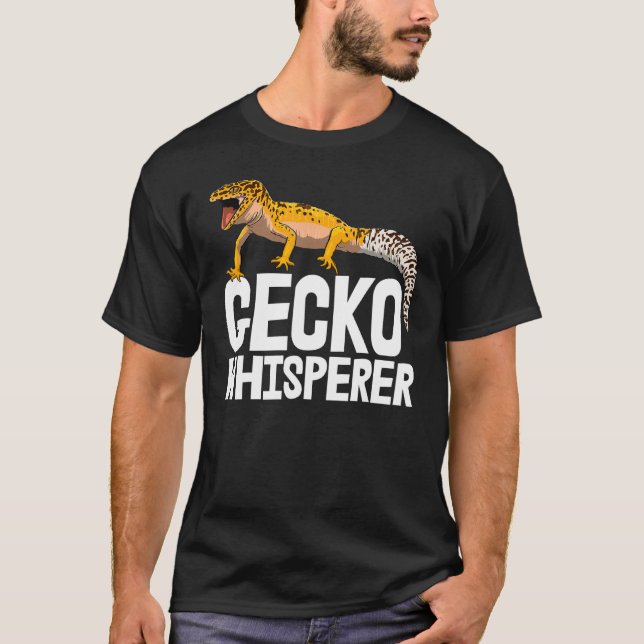 Gecko Whisferer Funny Gecko Reptile Manar T Shirt (Framsida)