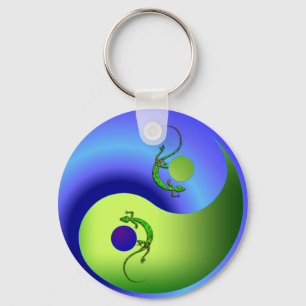 Gecko Yin Yang Nyckelring