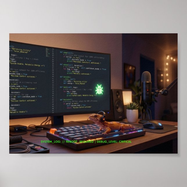 GeckoDev // Cyberpunk Debugger Universal Station P Poster (Framsidan)