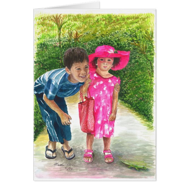 Geckoiakttagare Hälsningskort (Framsidan)