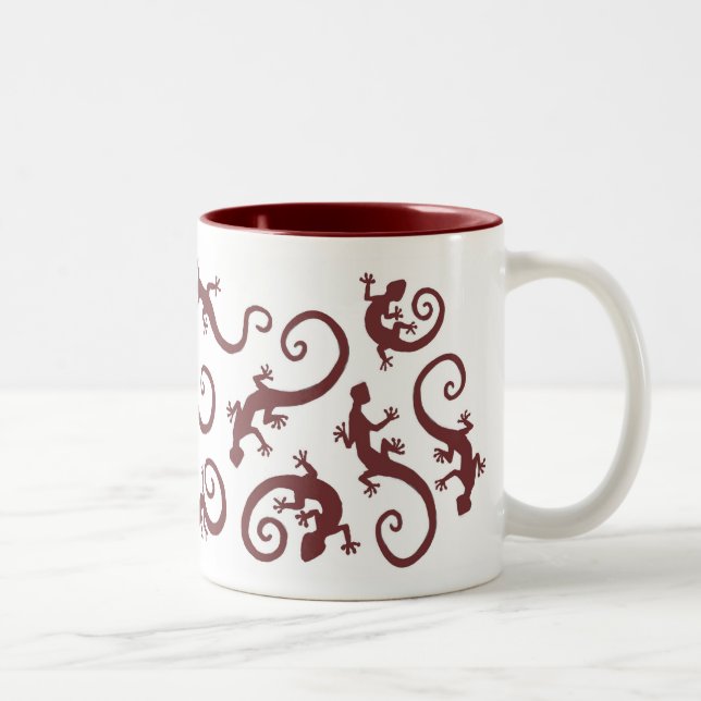 geckos_burgandy_mug Två-Tonad mugg (Höger)