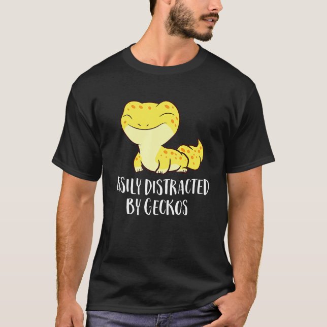Geckos Cute Leopard Lizard Lo T Shirt (Framsida)