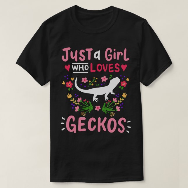 Geckos Lizard Gecko Älskare T Shirt (Design framsida)