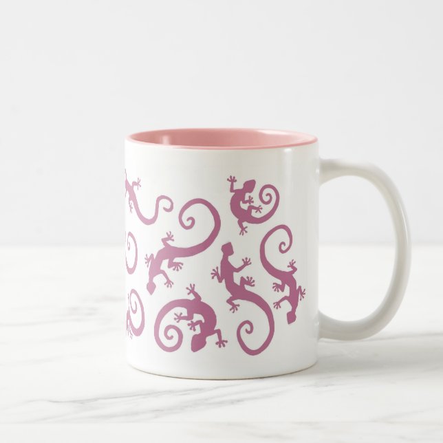 geckos_PINK_mug Två-Tonad Mugg (Höger)