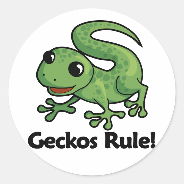Geckos-regeln! Runt Klistermärke (Framsida)