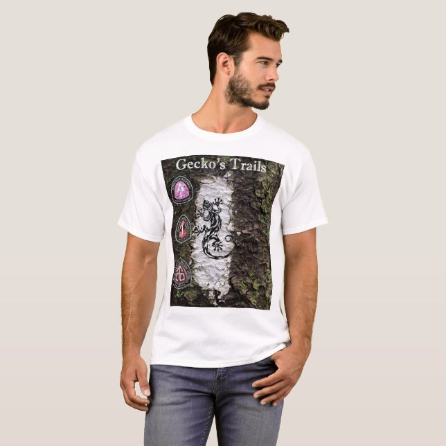 Geckos Trails Logotyp T-shirt (Hel framsida)