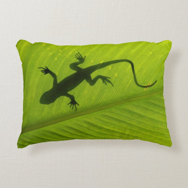 GeckoSilhouette Prydnadskudde (Framsidan)