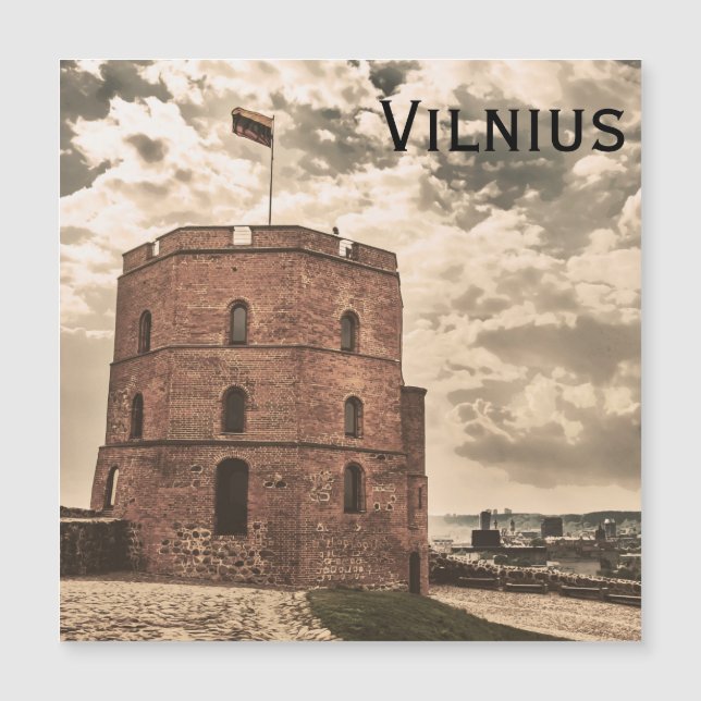 Gediminas torn av Vilnius Magnet (Framsida)