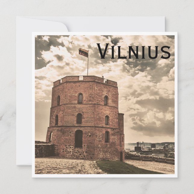 Gediminas torn i Vilnius (Framsida)