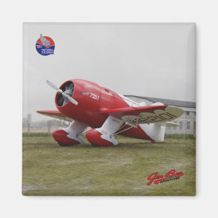 Gee Bee Toppen Sportster R-2 2-tums kvadratstreck Magnet