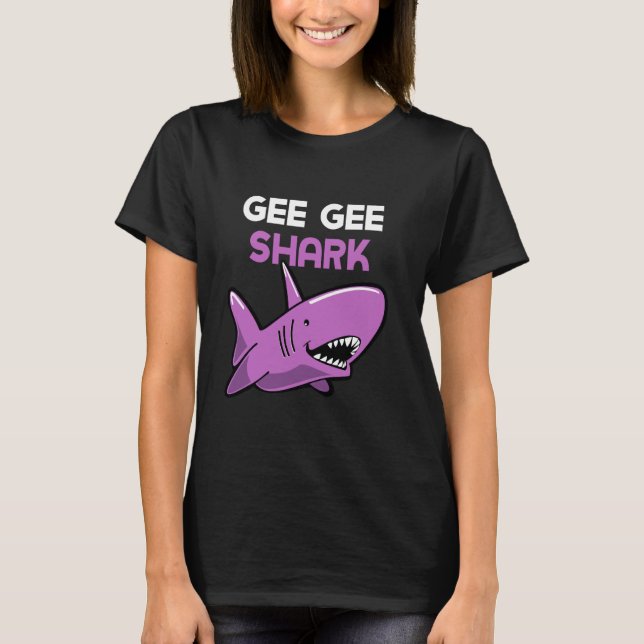 Gee-Gee Shark Funny Family Grandma GeeGee T Shirt (Framsida)