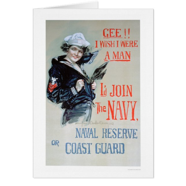 Gee!! Jag önskar att jag var en man (US02281) Hälsningskort (Framsidan)