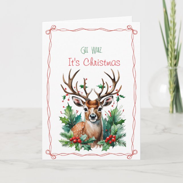 Gee Whiz Det är julklapp med Helgdag Helgkort (Framsida)