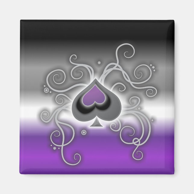 Geebot's ace spade logotyp square pride flagga mag magnet (Framsidan)