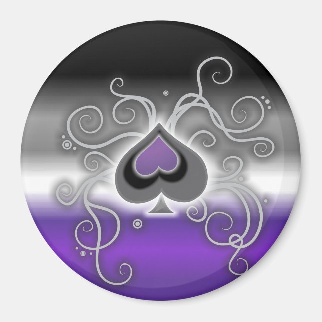 Geebot's ace spades pride flagga magnet anpassade (Framsidan)