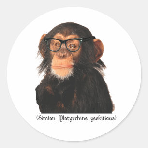 geek apa runt klistermärke